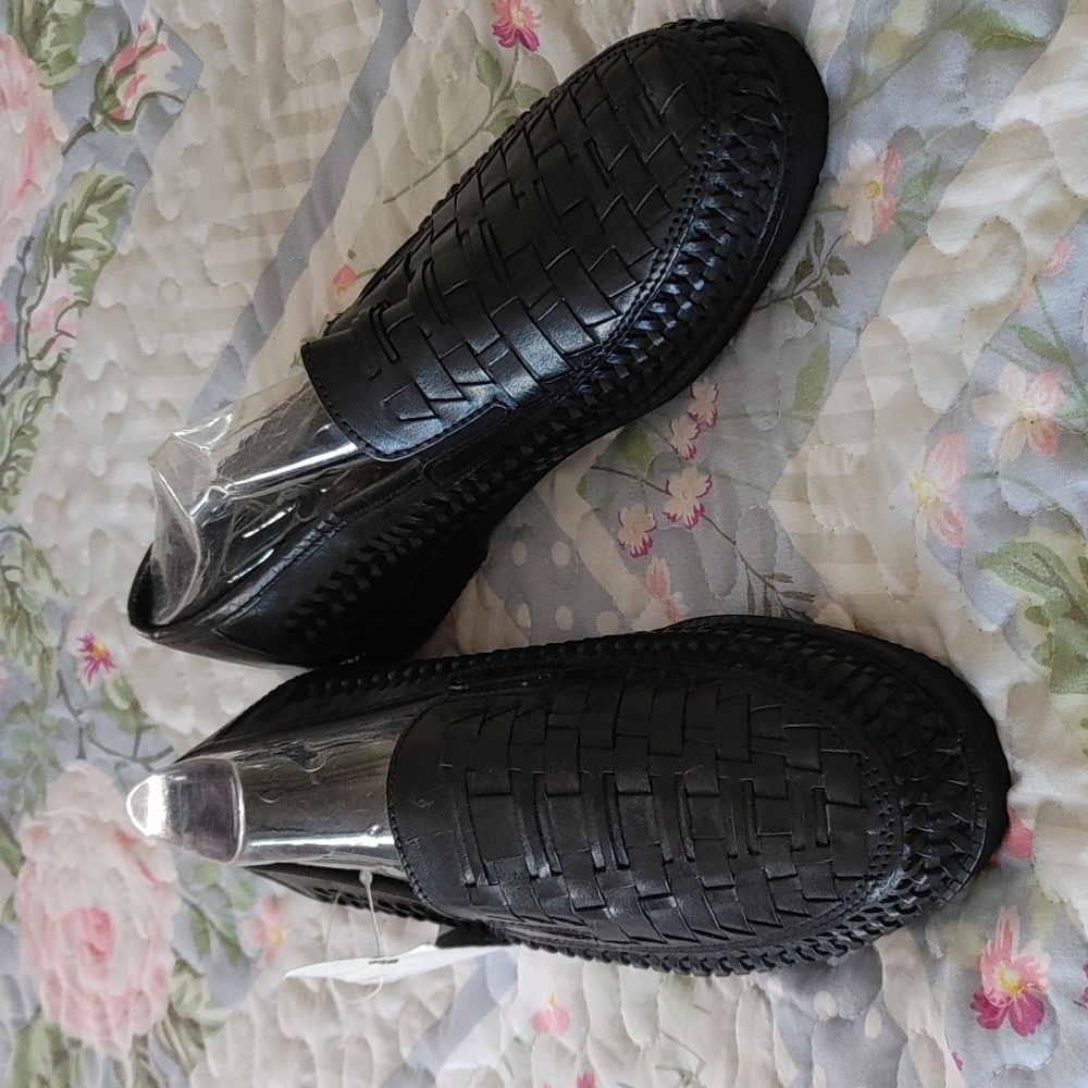 NWT Beverly Hills Polo Club Mens Driving Woven Black Loafers Size 8.5